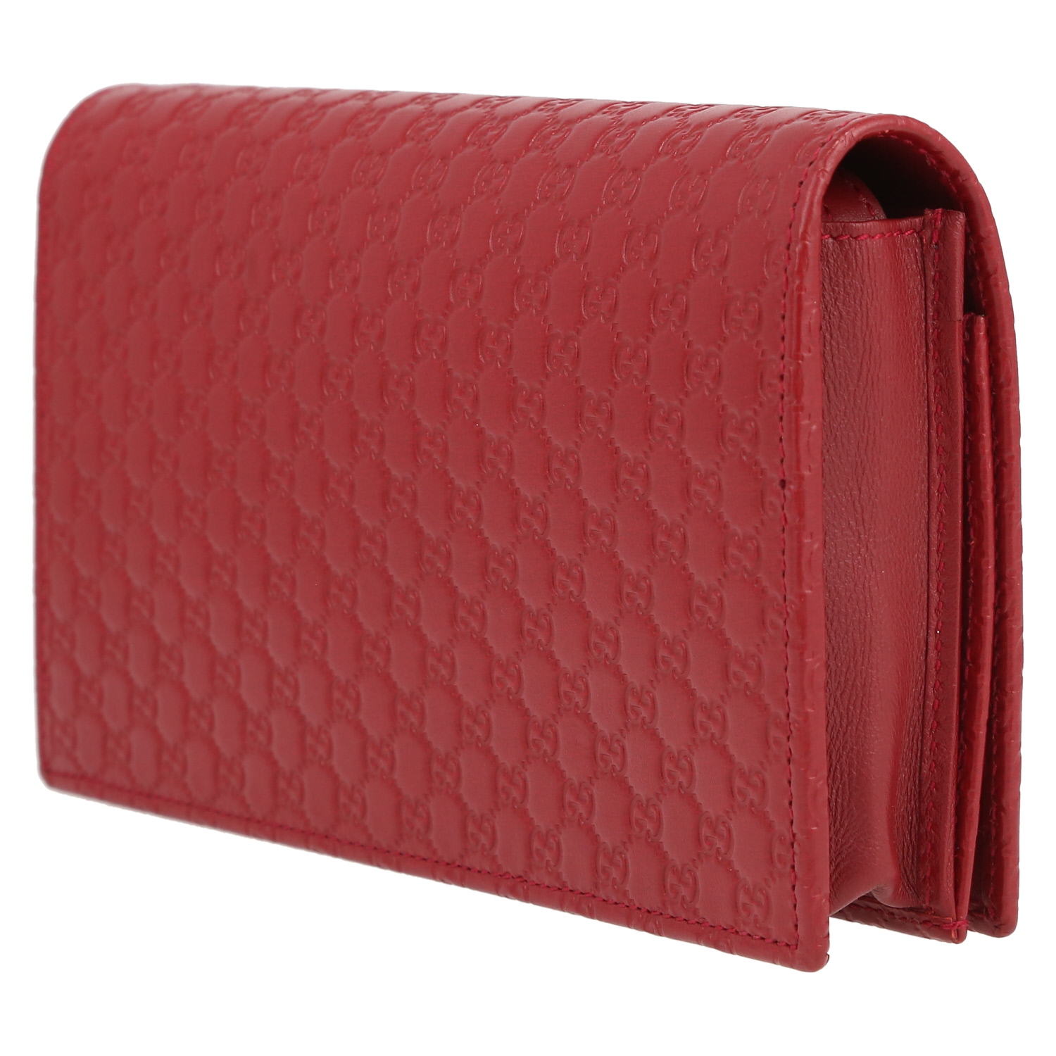 Gucci  Guccissima shoulder bag  in red leather - Detail D5
