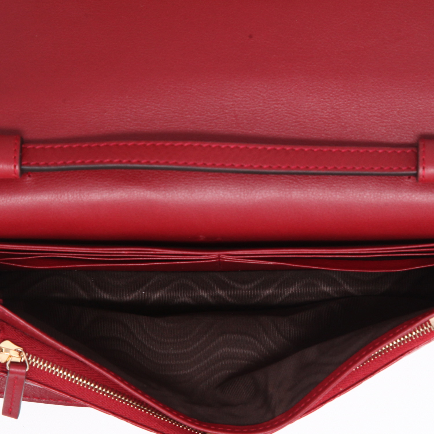 Gucci  Guccissima shoulder bag  in red leather - Detail D8