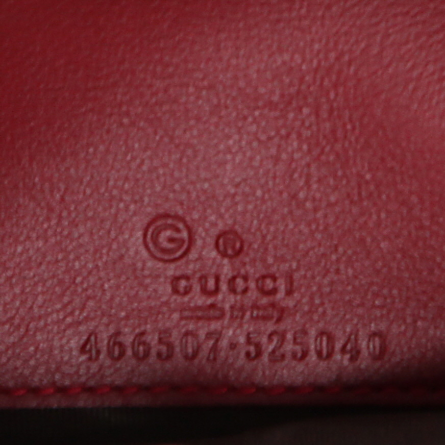 Gucci  Guccissima shoulder bag  in red leather - Detail D9