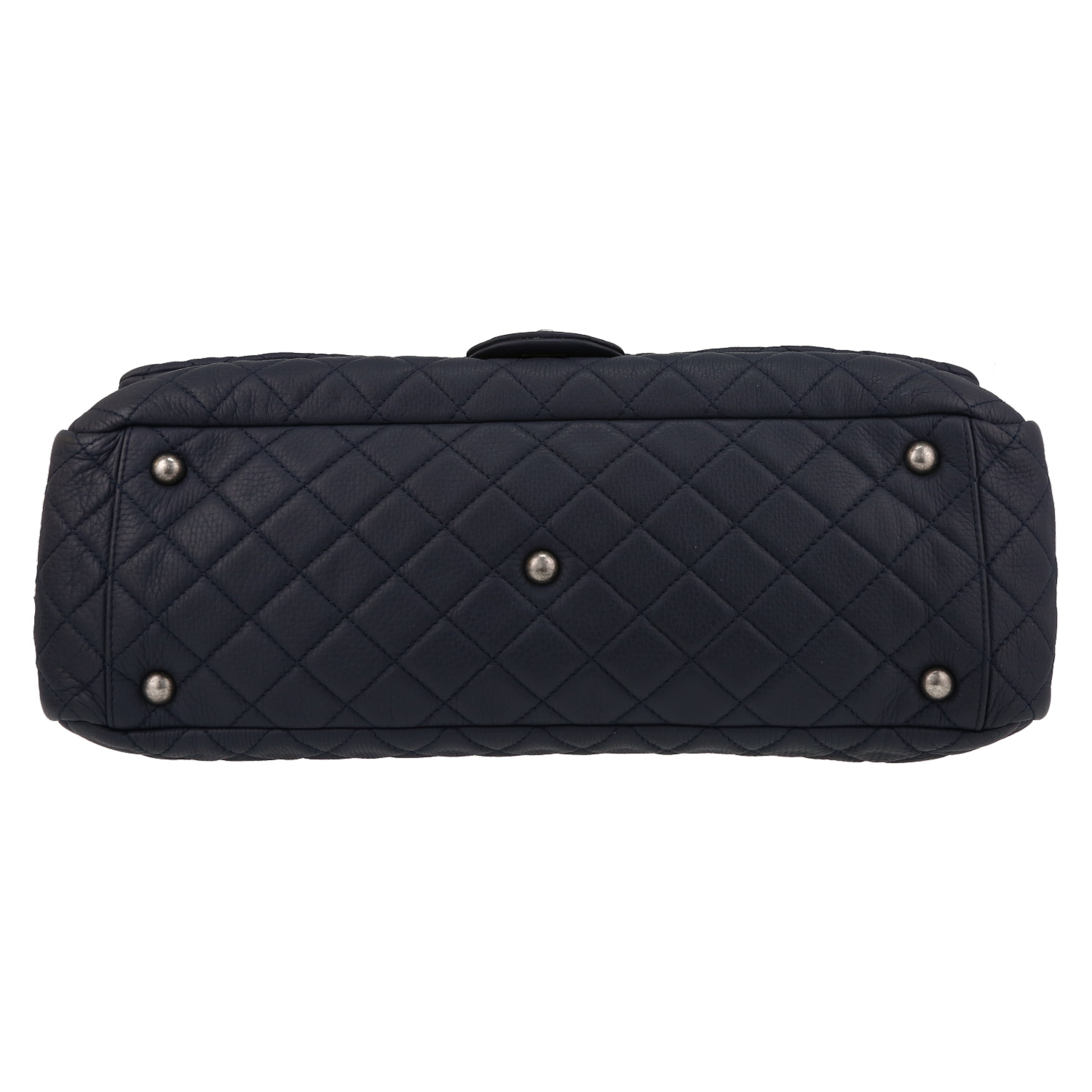 Borsa a tracolla Chanel  Timeless Maxi Jumbo in pelle trapuntata blu - Detail D4