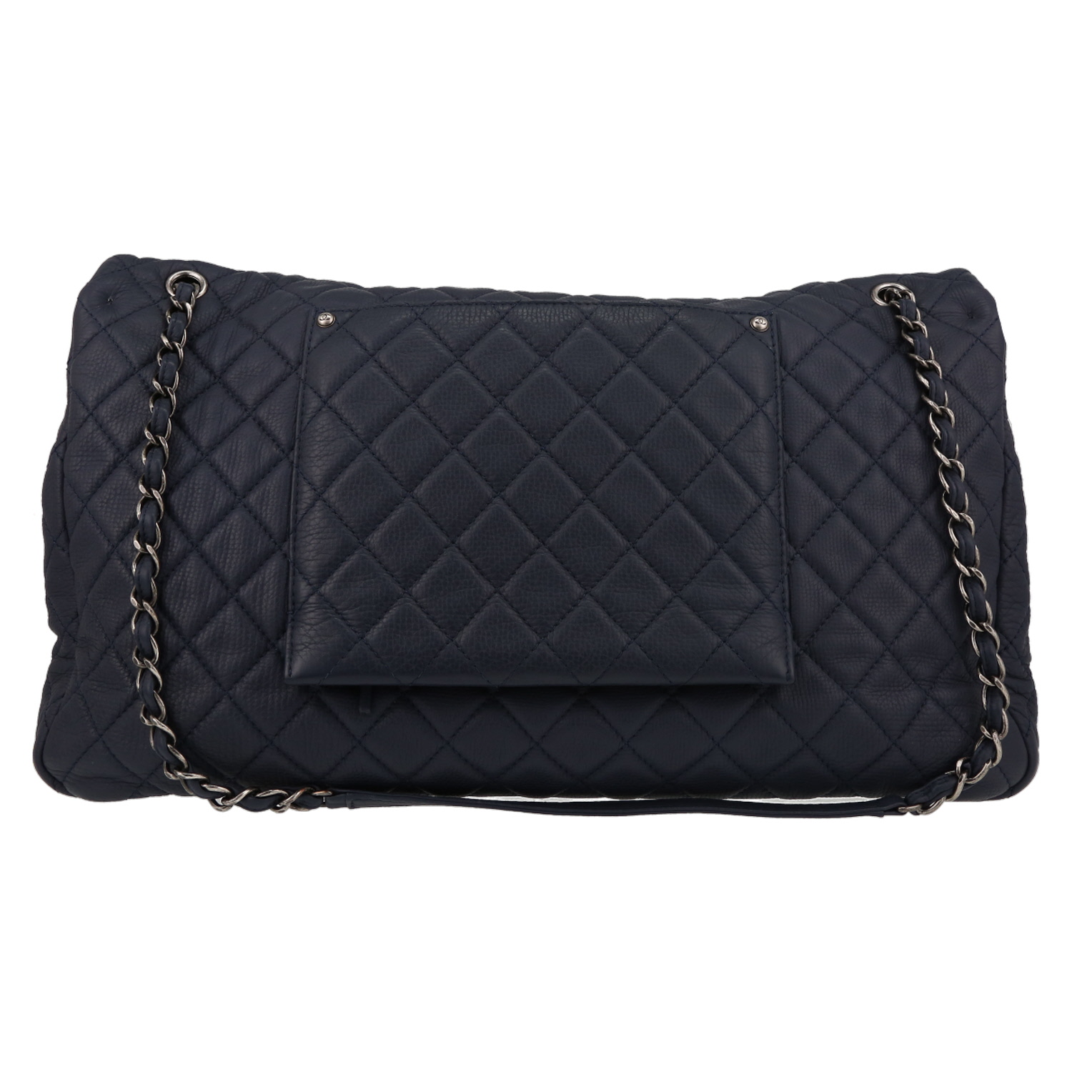 Sac bandoulière Chanel  Timeless Maxi Jumbo en cuir matelassé bleu - Detail D7