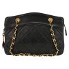 Chanel  Vintage handbag  in black quilted leather - Detail D7 thumbnail
