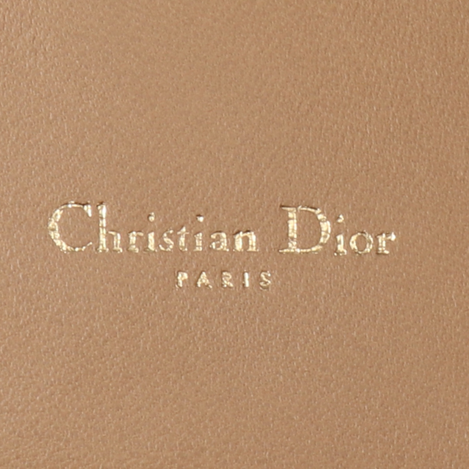 Sac bandoulière Dior  Wallet on Chain en cuir cannage beige - Detail D3