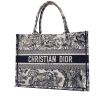 Dior  Book Tote large model  shopping bag  in navy blue and white canvas - 00pp thumbnail