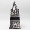 Dior  Book Tote large model  shopping bag  in navy blue and white canvas - Detail D6 thumbnail