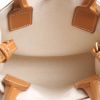 Bolso Cabás Celine  Vertical mini  en lona beige y cuero marrón - Detail D3 thumbnail