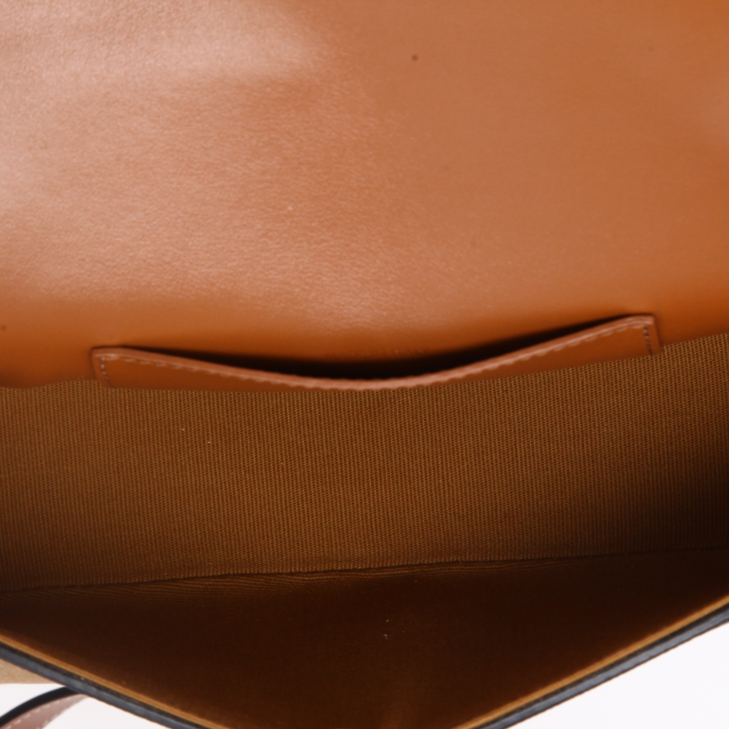 Celine Tabou medium model shoulder bag "Triomphe" canvas and brown leather - Detail D8