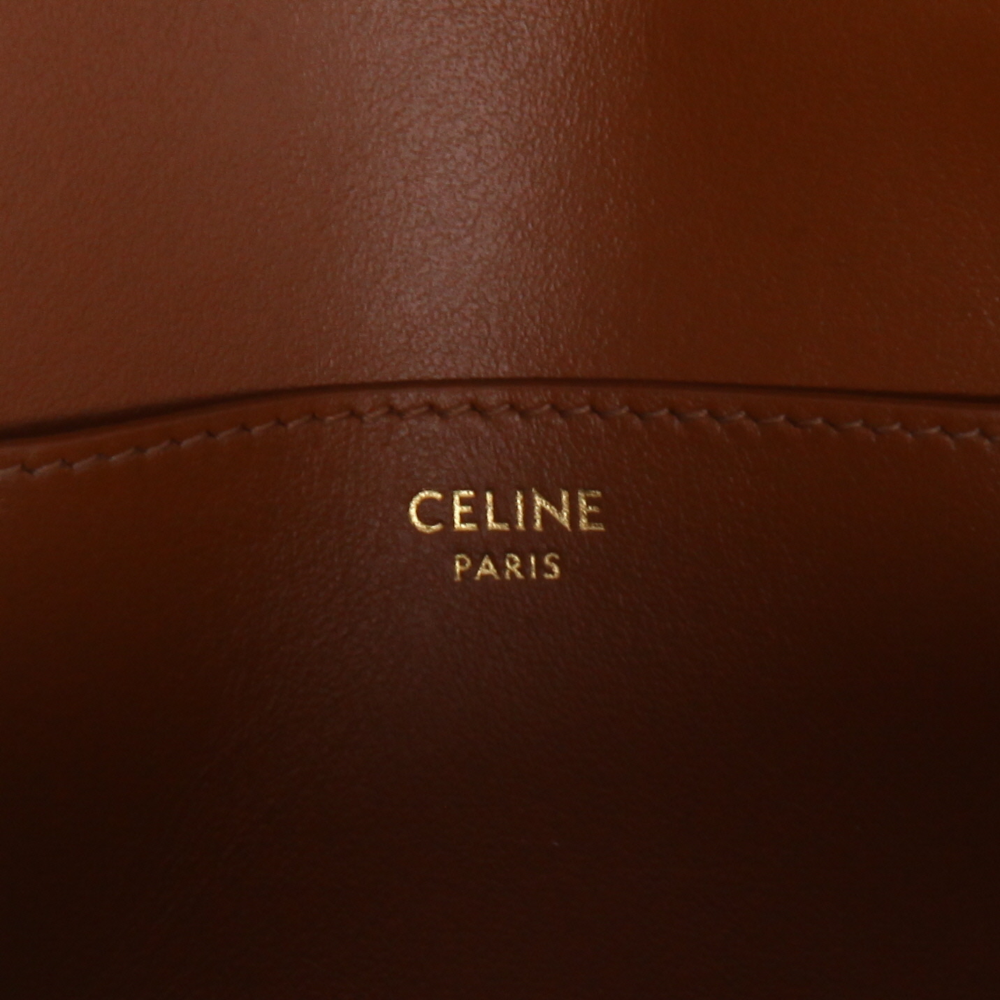 Celine  Tabou medium model  shoulder bag  "Triomphe" canvas  and brown leather - Detail D9