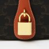 Celine  Tabou medium model  shoulder bag  "Triomphe" canvas  and brown leather - Detail D1 thumbnail