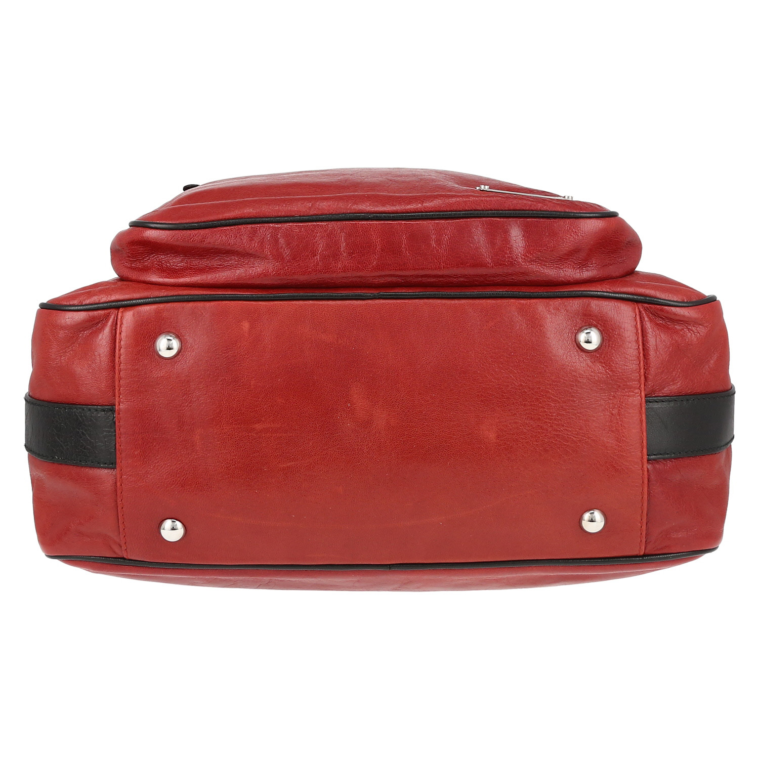 Borsa Balenciaga   in pelle nera e rossa - Detail D4