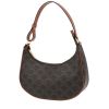 Celine  Ava medium model  handbag  "Triomphe" canvas  and brown leather - 00pp thumbnail