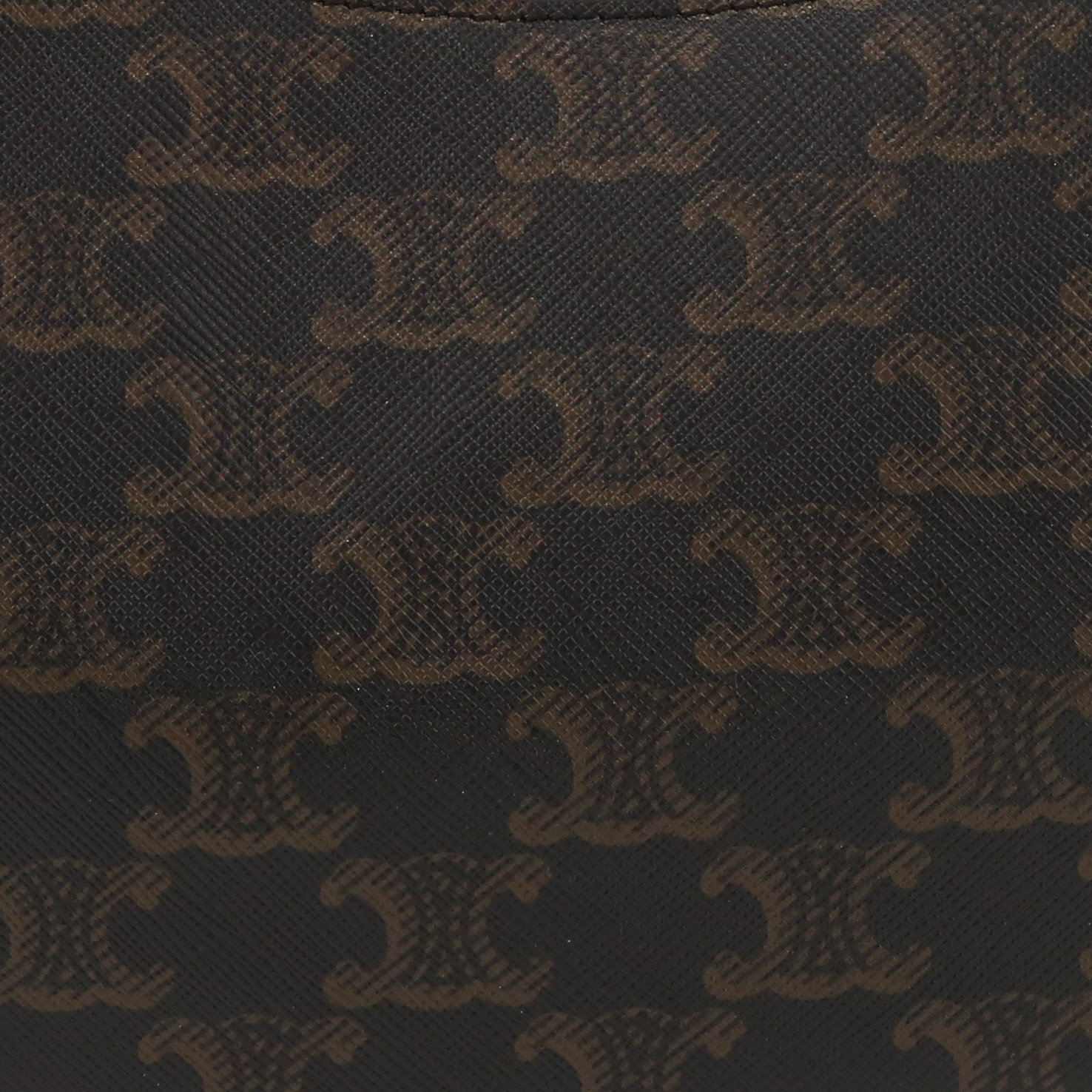 Sac à main Celine  Ava moyen modèle  en toile Triomphe et cuir marron - Detail D1