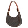 Celine  Ava medium model  handbag  "Triomphe" canvas  and brown leather - Detail D3 thumbnail