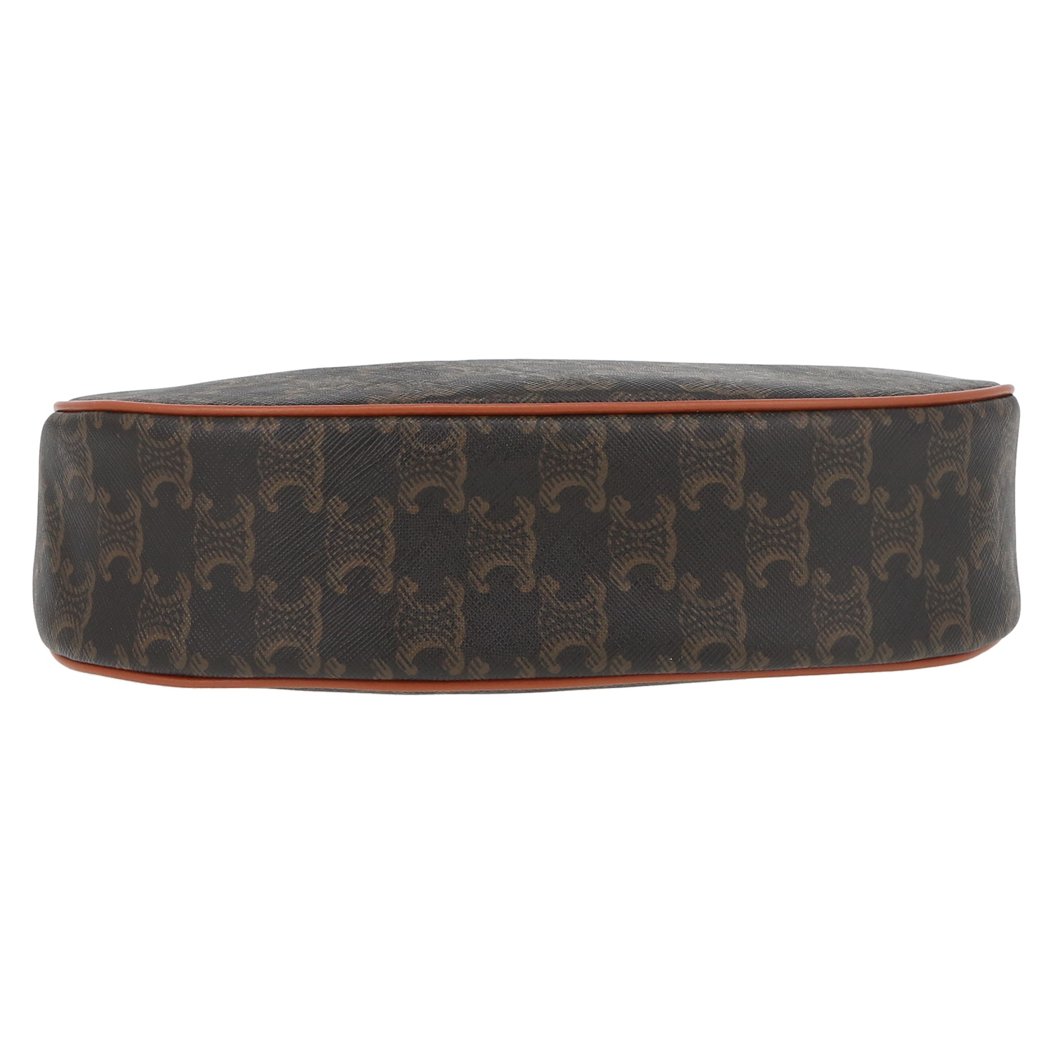 Sac à main Celine  Ava moyen modèle  en toile Triomphe et cuir marron - Detail D4