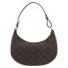 Celine  Ava medium model  handbag  "Triomphe" canvas  and brown leather - Detail D7 thumbnail