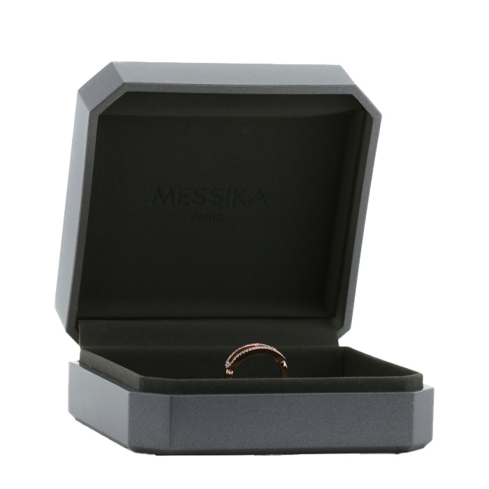 Bague Messika Baby Move en or rose et diamants - Detail D2