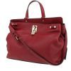 Sac bandoulière Valentino Garavani  JoyLock grand modèle  en cuir grainé bordeaux - 00pp thumbnail