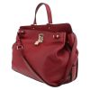 Valentino Garavani  Rockstud large model  shoulder bag  in burgundy grained leather - Detail D3 thumbnail