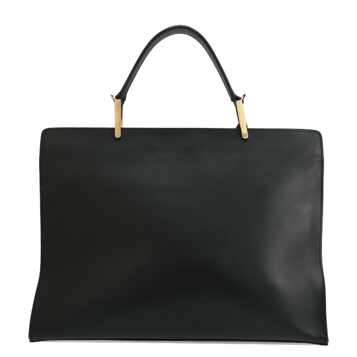 Balenciaga  Dix Cartable Zip handbag  in black leather - Detail D7