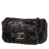 Borsa a tracolla Chanel  Timeless Extra Mini in pelle nera e paillettes nere - 00pp thumbnail