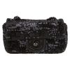 Borsa a tracolla Chanel  Timeless Extra Mini in pelle nera e paillettes nere - Detail D2 thumbnail