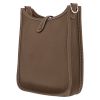 Bolso bandolera Hermès  Mini Evelyne en cuero taurillon clémence marrón etoupe y lona negra - Detail D5 thumbnail