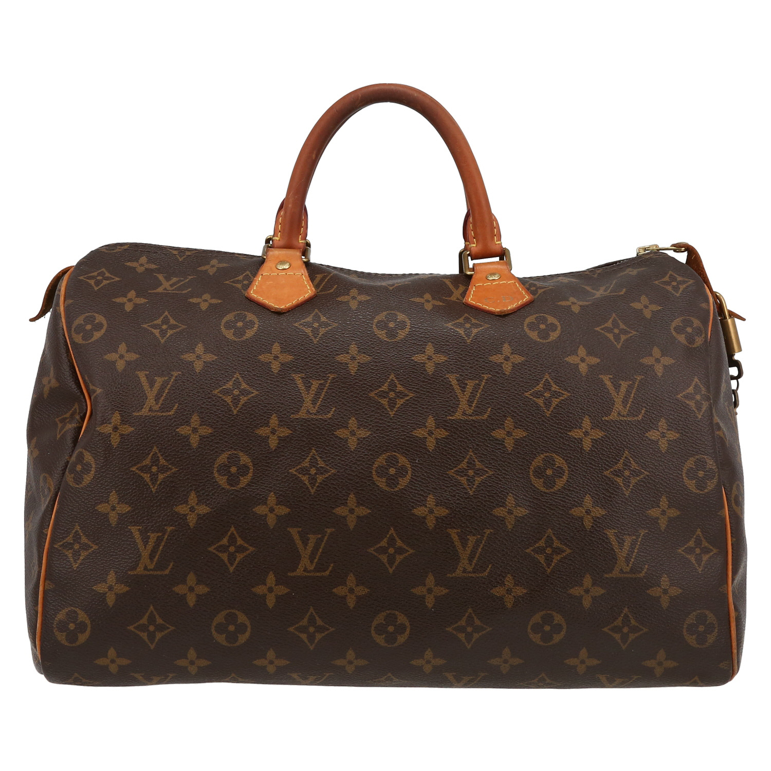 Sac à main Louis Vuitton  Speedy 35 en toile monogram marron - Detail D2