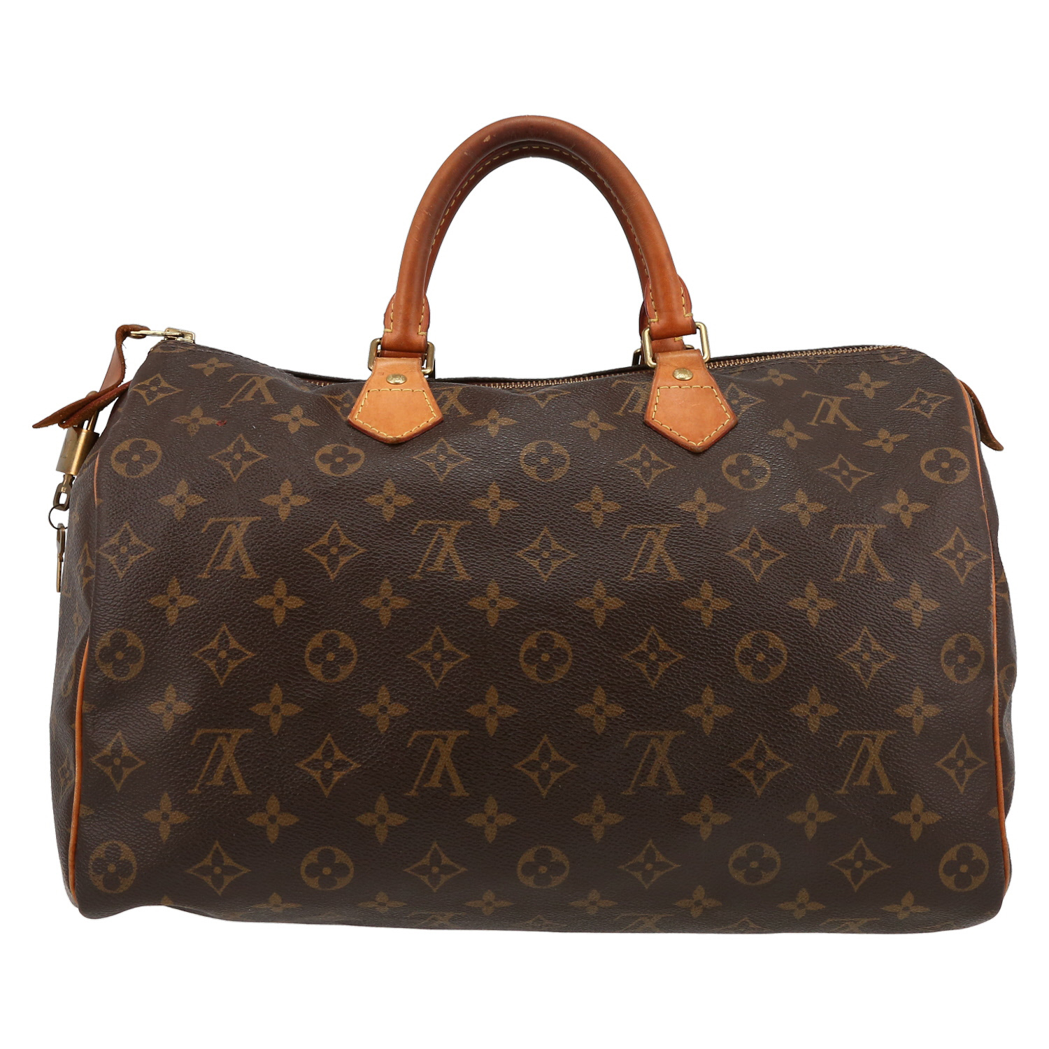 Louis Vuitton  Speedy 35 handbag  in brown monogram canvas - Detail D7