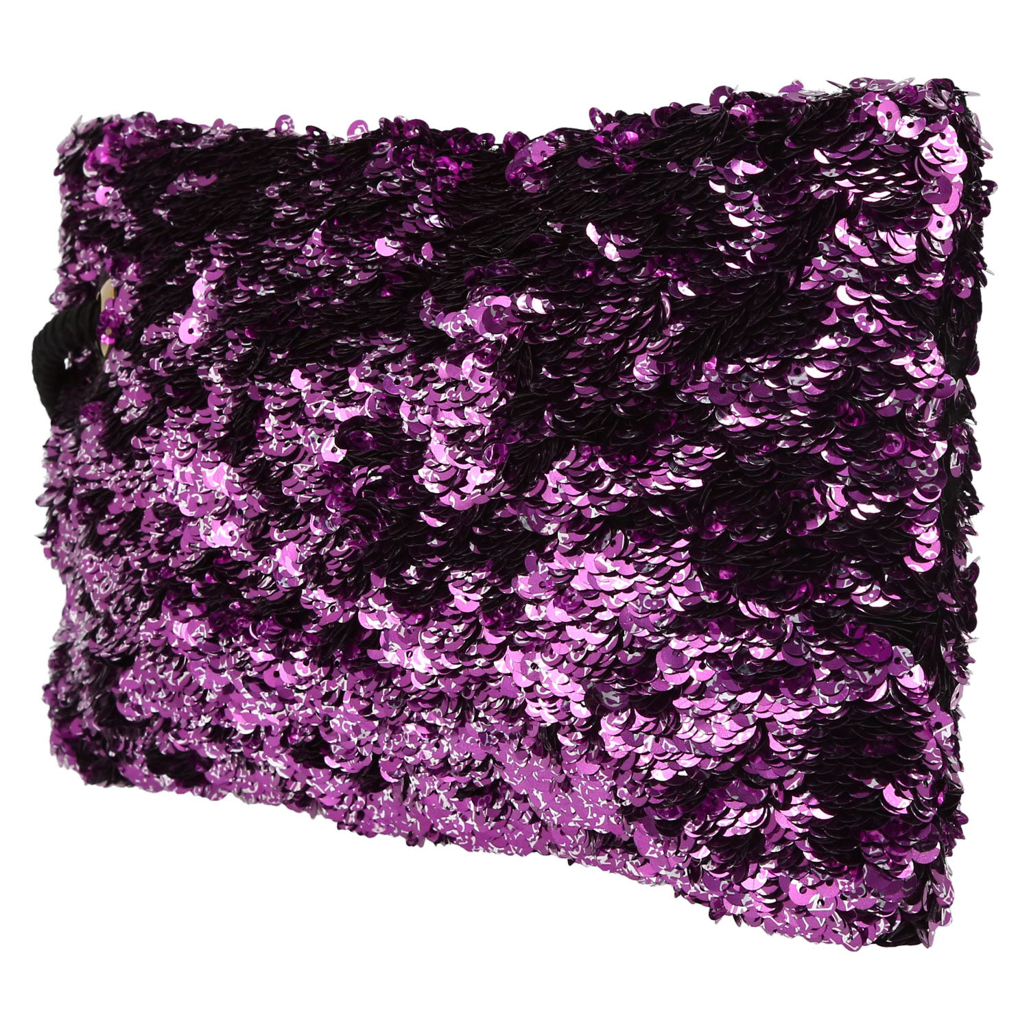 Louis Vuitton   pouch  in purple paillette  and black canvas - Detail D5