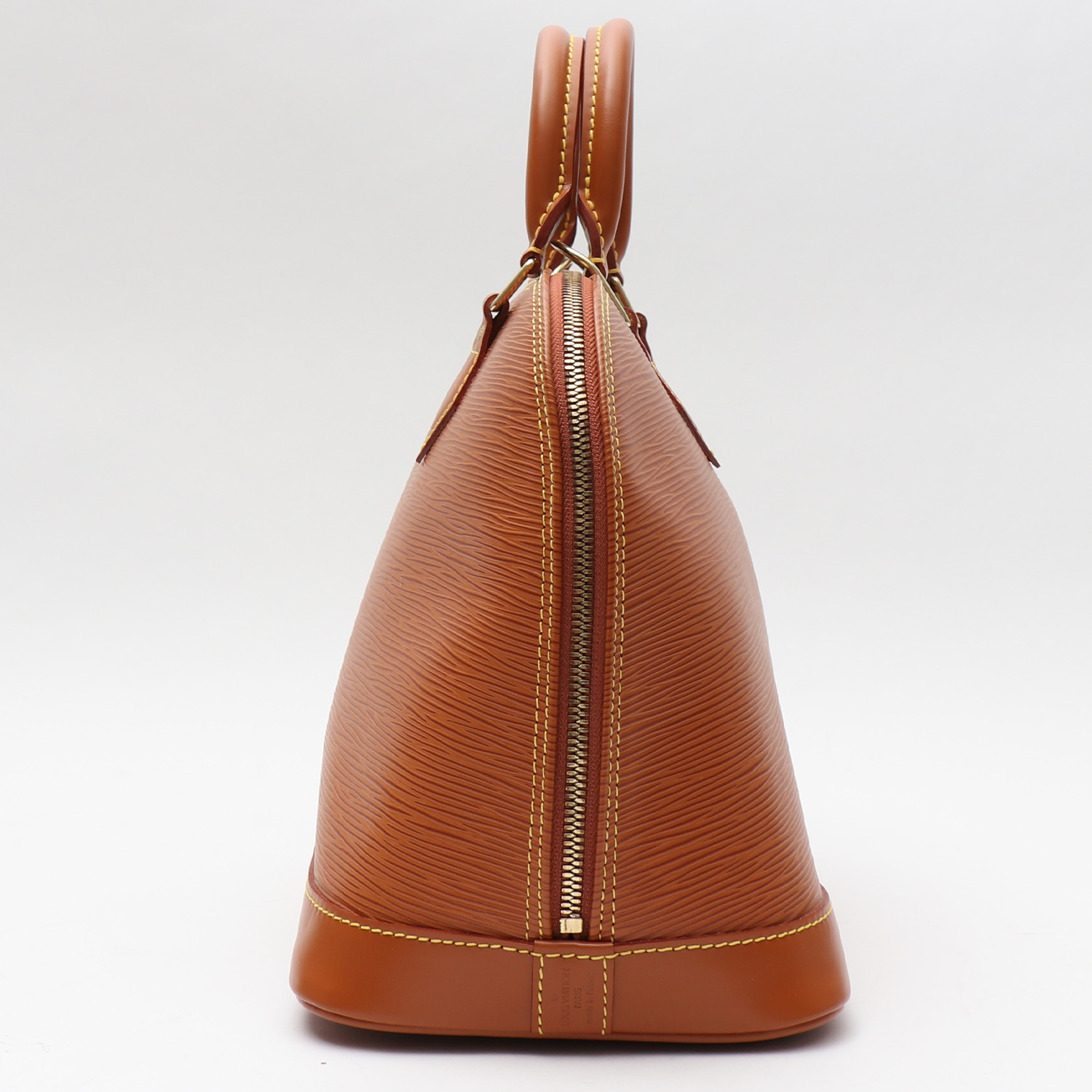 Bolso de mano Louis Vuitton  Alma en cuero Epi color oro - Detail D6