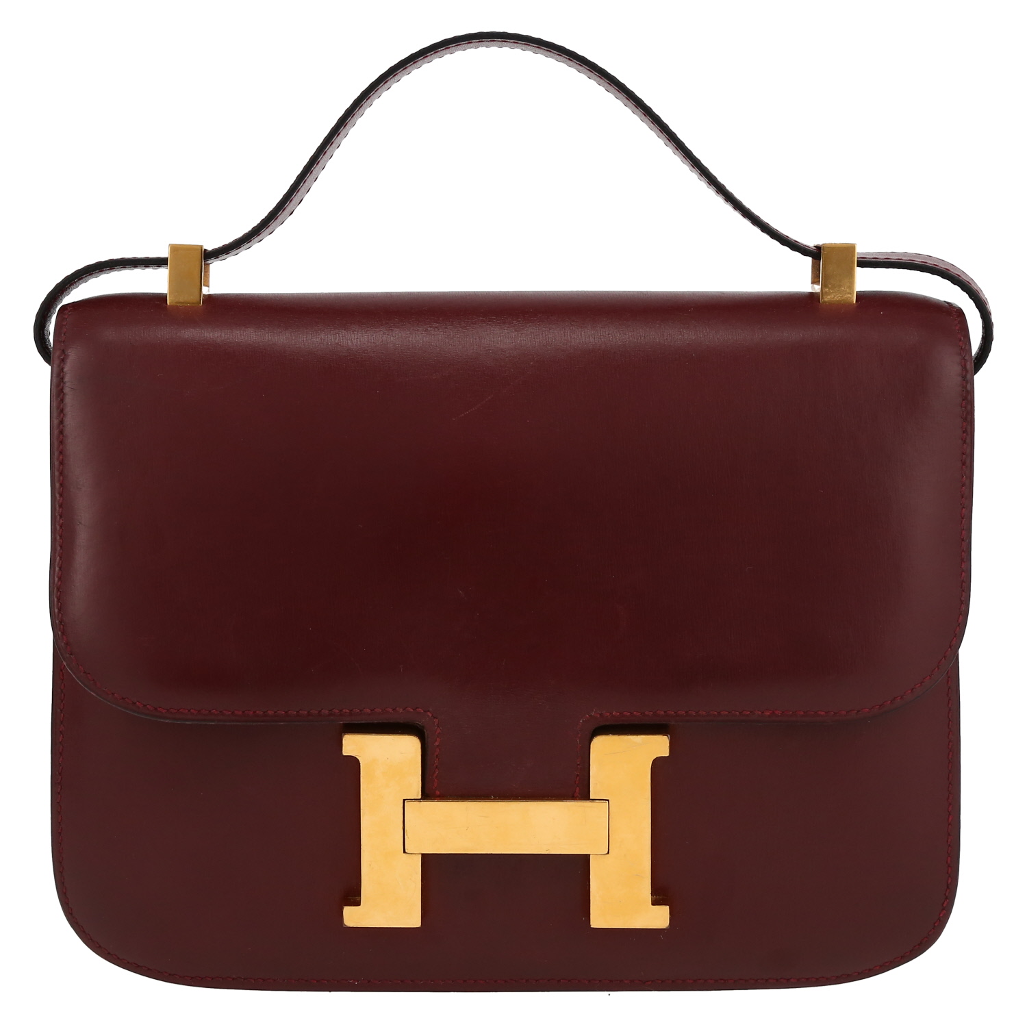 Borsa Hermès  Constance in pelle box bordeaux - Detail D2