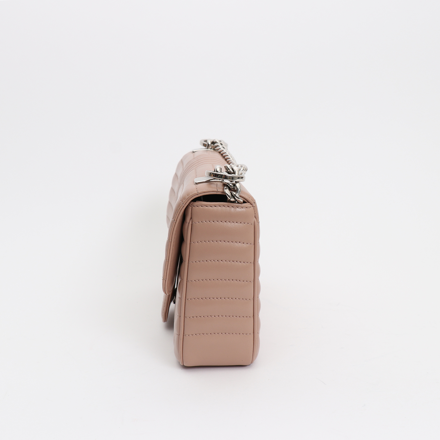 Prada  Diagramme shoulder bag  in pink quilted leather - Detail D5