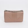 Prada  Diagramme shoulder bag  in pink quilted leather - Detail D7 thumbnail