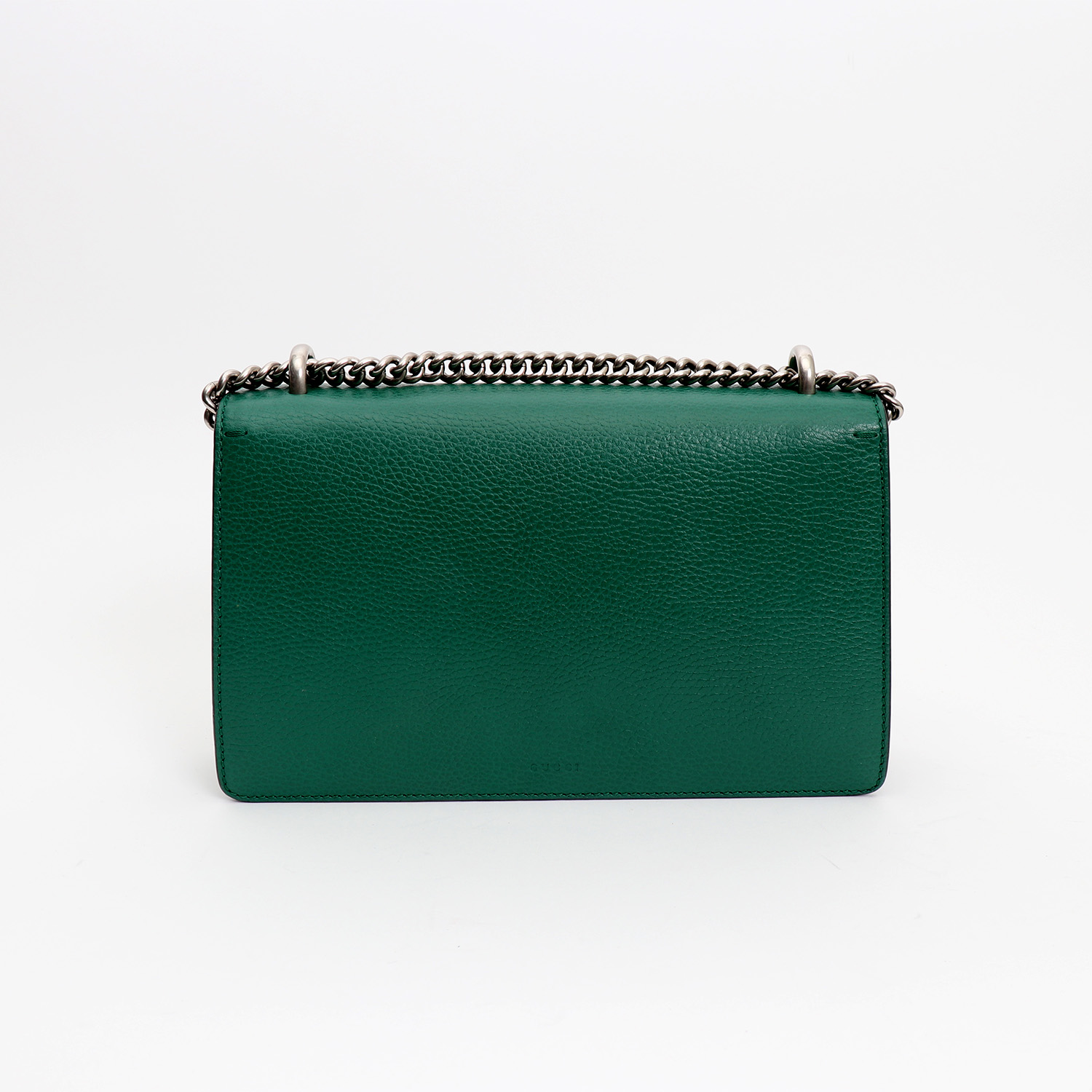 Borsa da spalla o a mano Gucci  Dionysus in pelle martellata verde - Detail D7