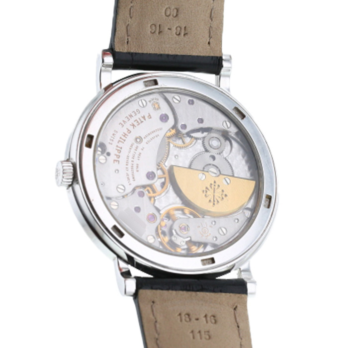 Montre Patek Philippe Calatrava Clous De Paris en or blanc Ref: Patek Philippe - 5120  Vers 1990 - Detail D3