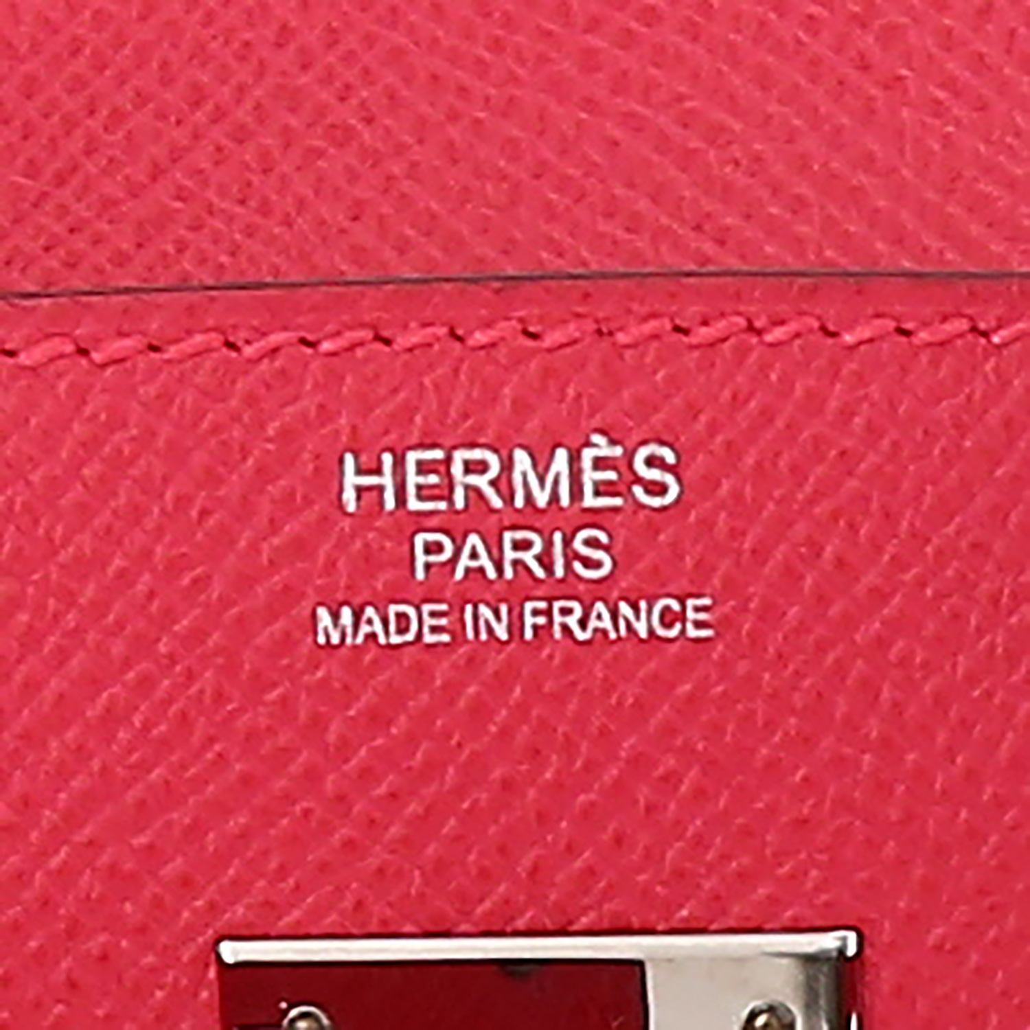 Hermès  Birkin 30 cm handbag  in Rose Extrême epsom leather - Detail D9