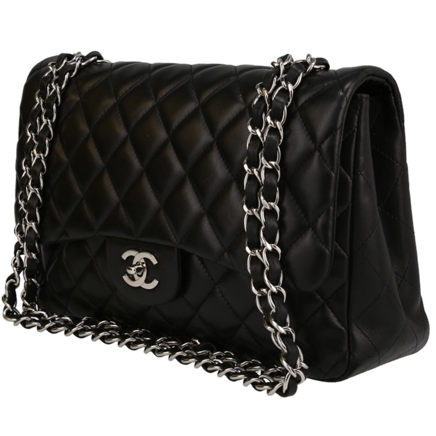 Borsa Chanel  Timeless Jumbo in pelle trapuntata nera - Detail D3