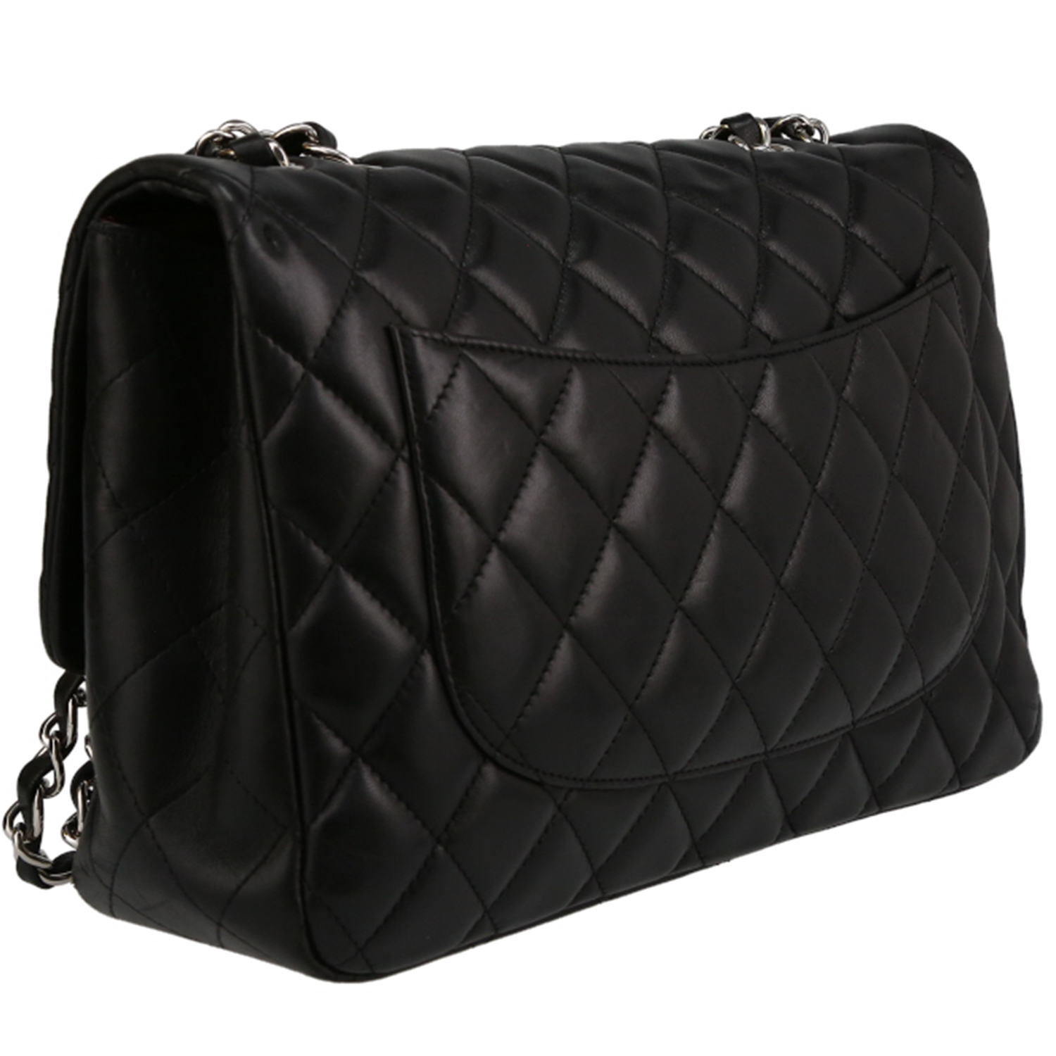 Bolso de mano Chanel  Timeless Jumbo en cuero acolchado negro - Detail D6
