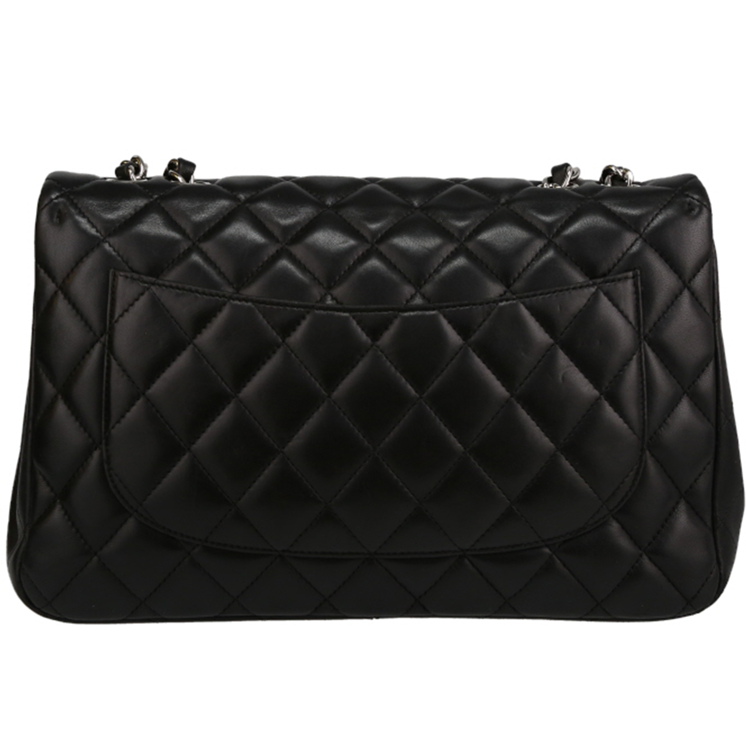 Sac à main Chanel  Timeless Jumbo en cuir matelassé noir - Detail D7