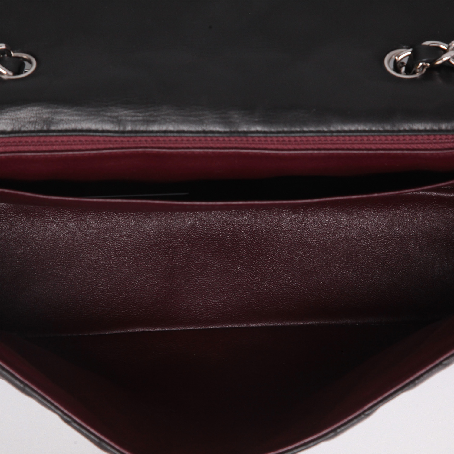 Chanel  Timeless Jumbo handbag  in black quilted leather - Detail D8