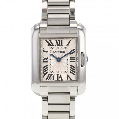 Cartier Tank Anglaise  in stainless steel Circa 2010
