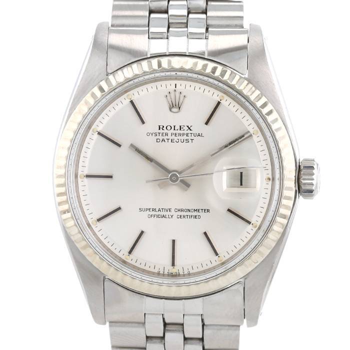 Montre Rolex Datejust en acier et or blanc 14k Ref: Rolex - 1601  Vers 1970 - 00pp