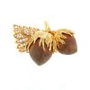 Rene Boivin  brooch-pendant in yellow gold, wood and diamonds - 360 thumbnail