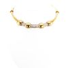 Rigid  Rene Boivin "Coulissant" linked necklace in yellow gold and diamonds - 360 thumbnail