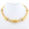 Rigid  Rene Boivin "Coulissant" linked necklace in yellow gold and diamonds - Detail D4 thumbnail