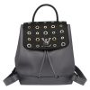 Zaino Louis Vuitton  Lockme Backpack in pelle grigia e nera - Detail D2 thumbnail