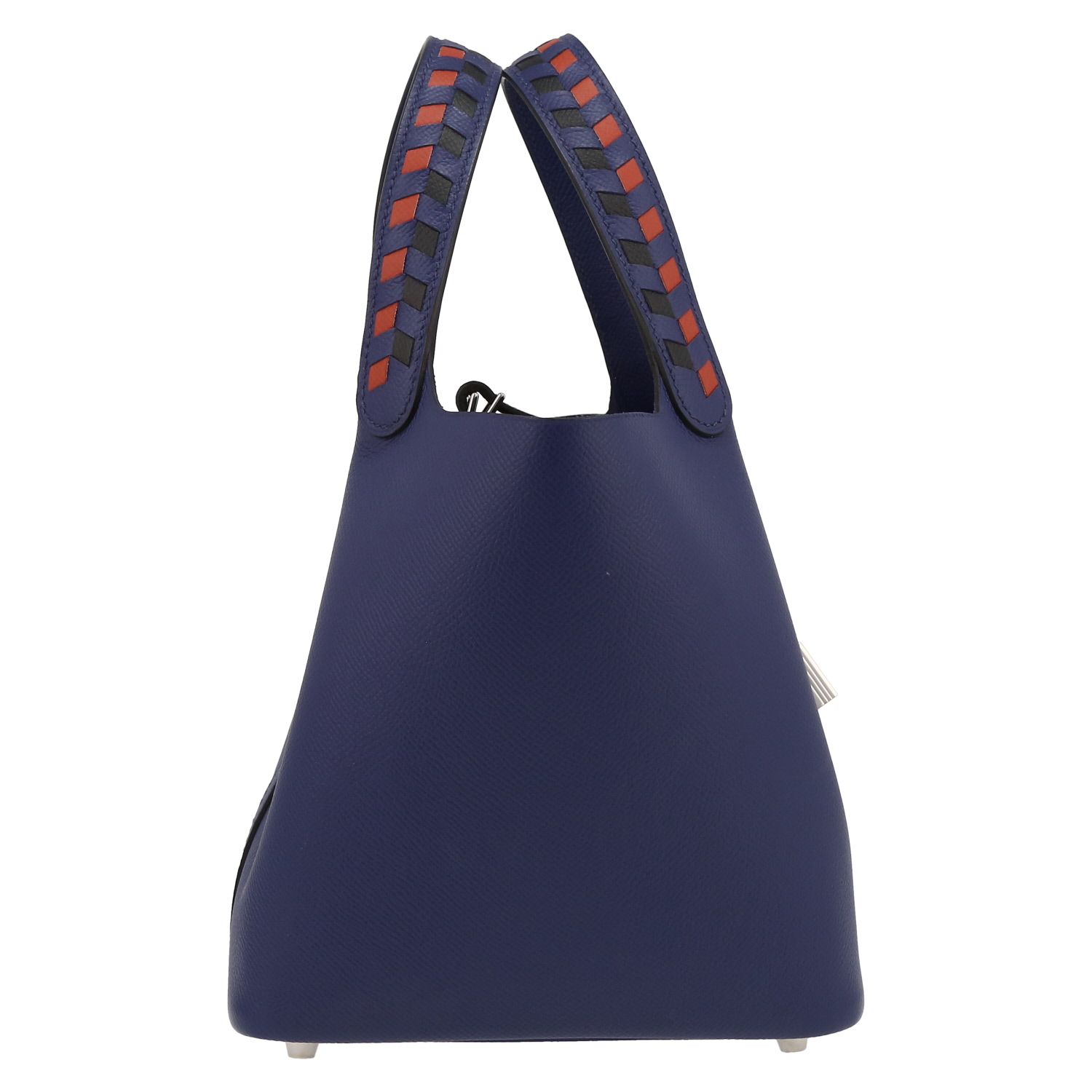 Borsa Hermès  Picotin Lock in pelle Epsom blu - Detail D2