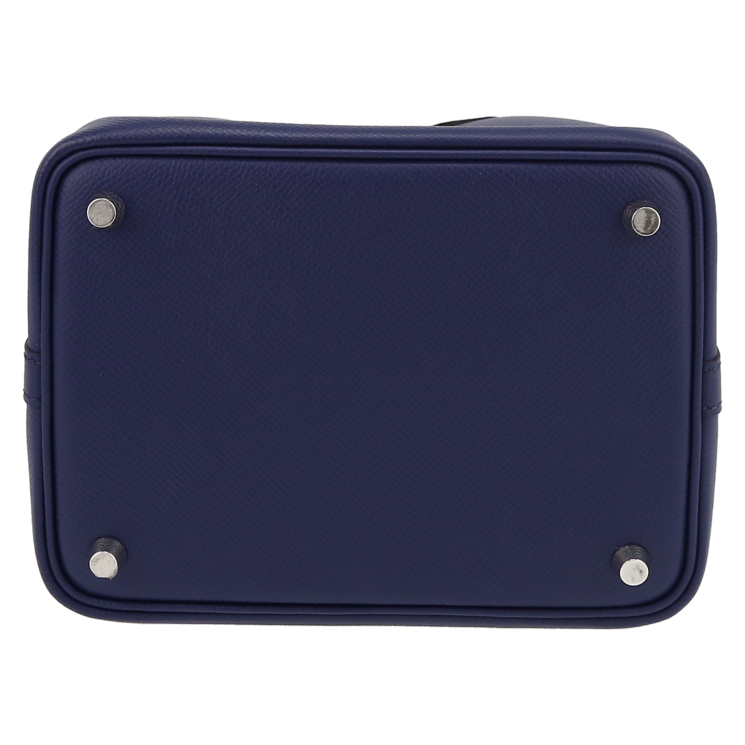 Hermès  Picotin Lock handbag  in blue epsom leather - Detail D4