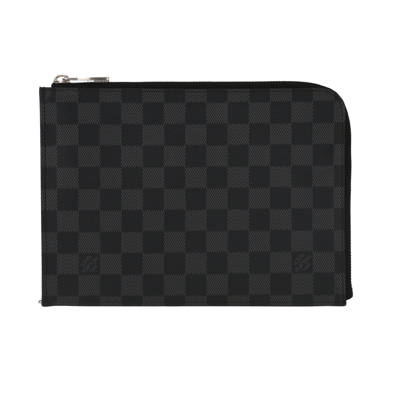 Pochette Louis Vuitton   en toile damier graphite - Detail D2