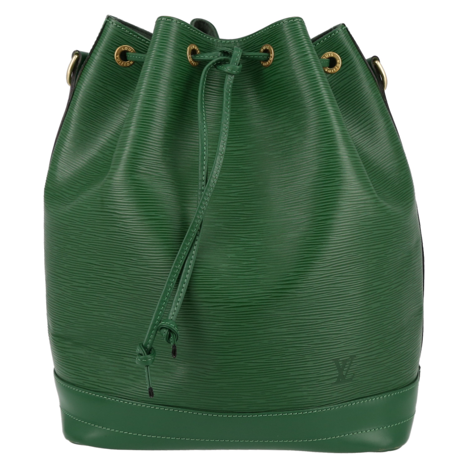 Louis Vuitton  Grand Noé shopping bag  in green epi leather - Detail D2